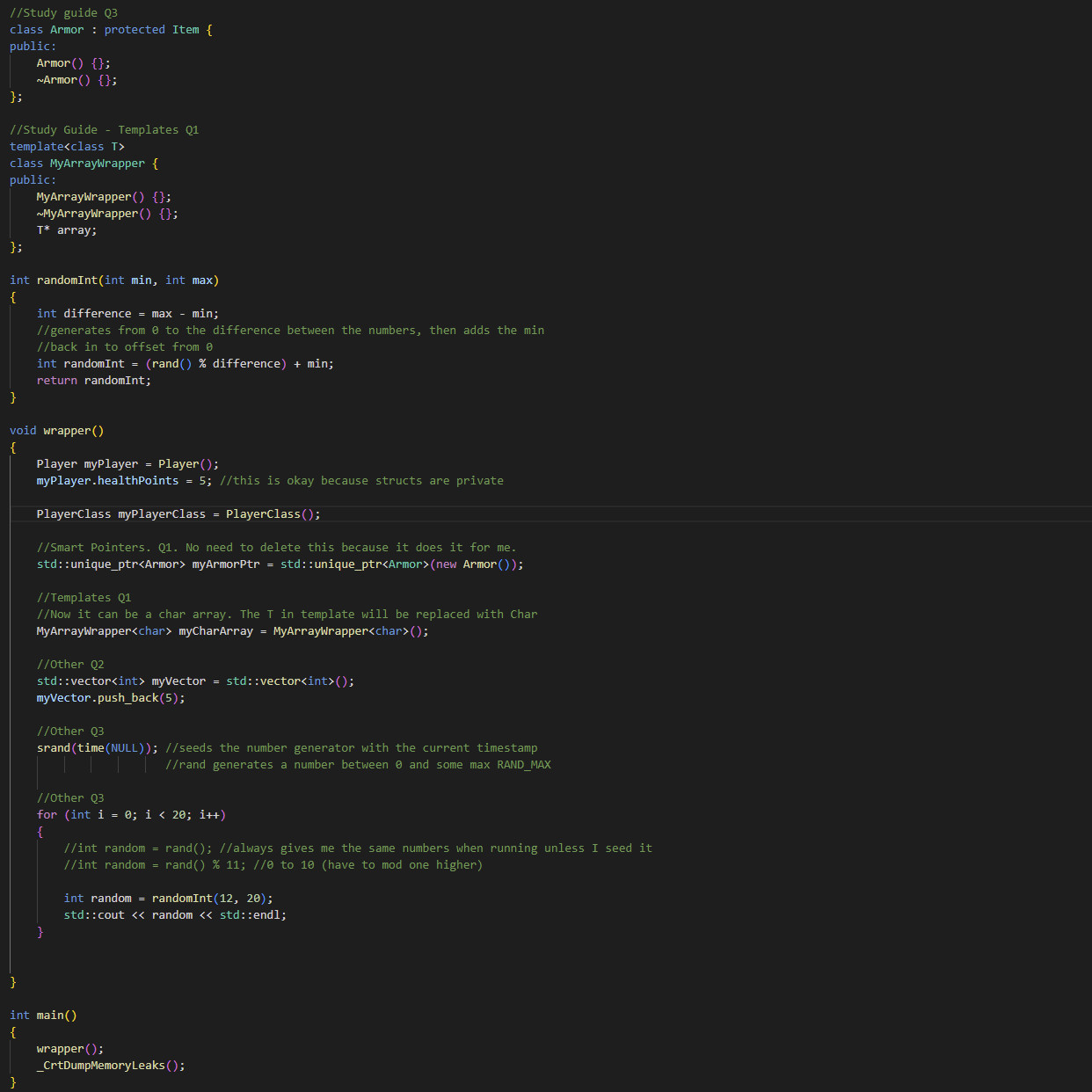 C++ data structures course material