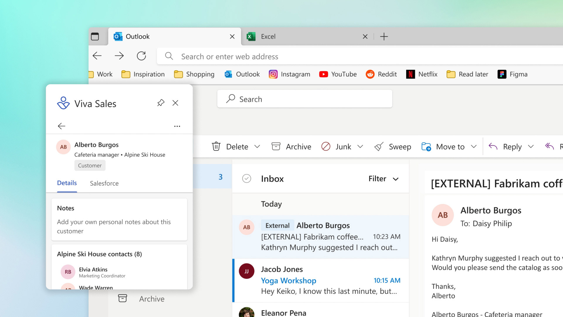 Microsoft Viva Sales product imagery