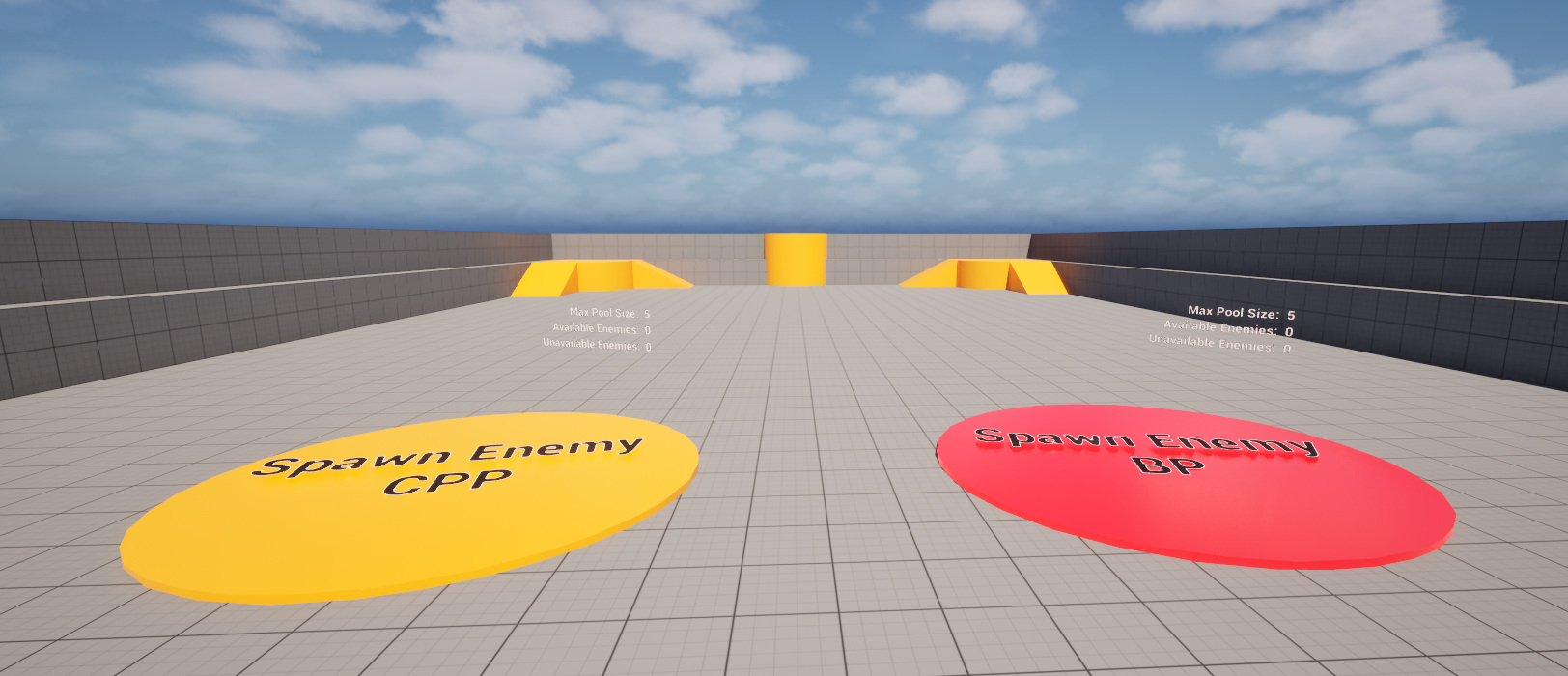 UE5 Actor pooling system demo screenshot