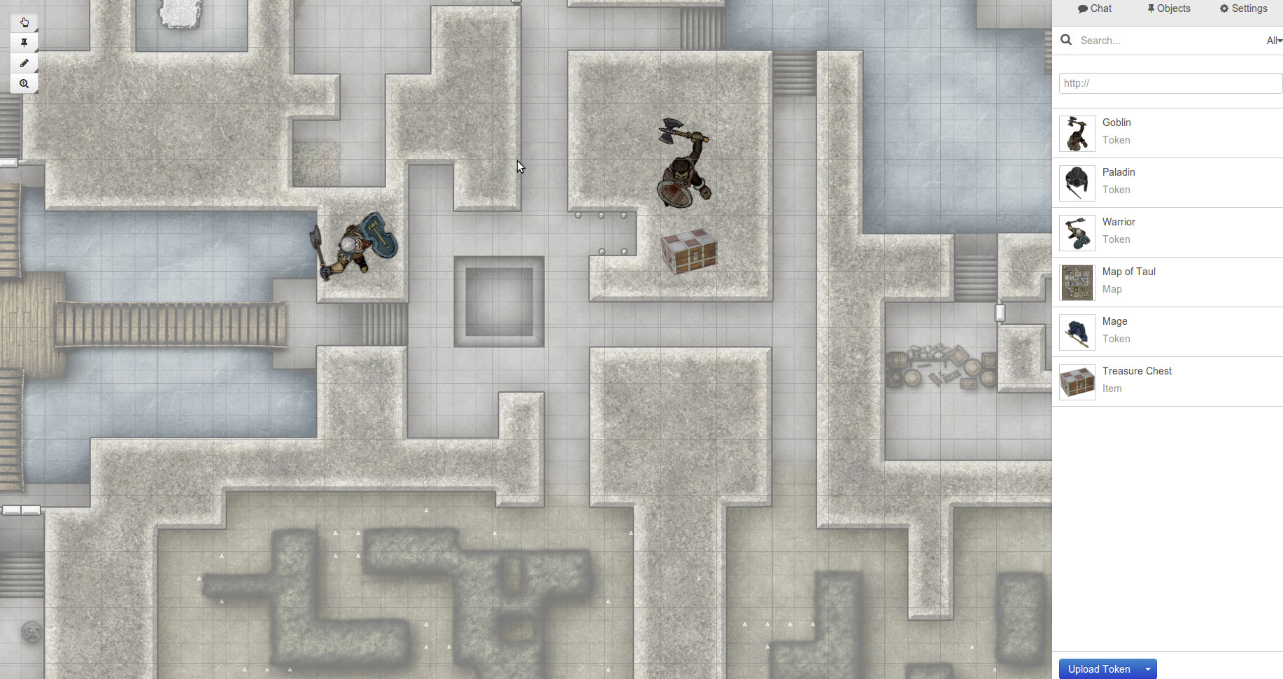 Driftwood RP tabletop web app screenshot