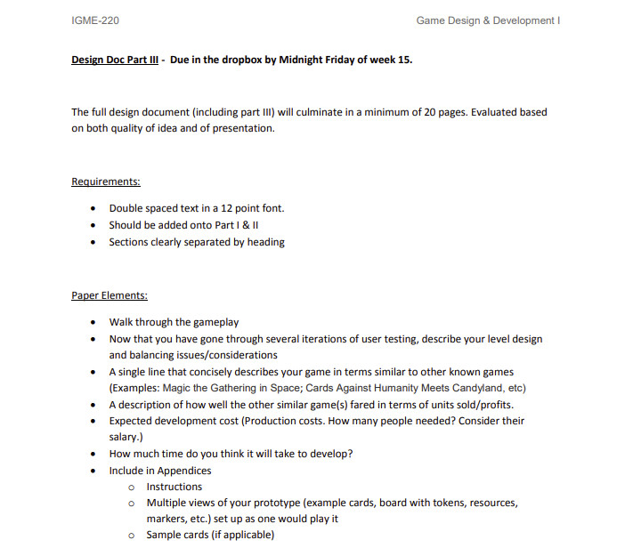 Game design document example