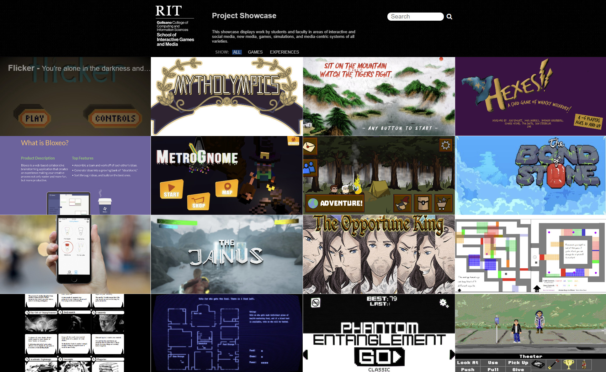 RIT Interactive Games & Media Gallery screenshot
