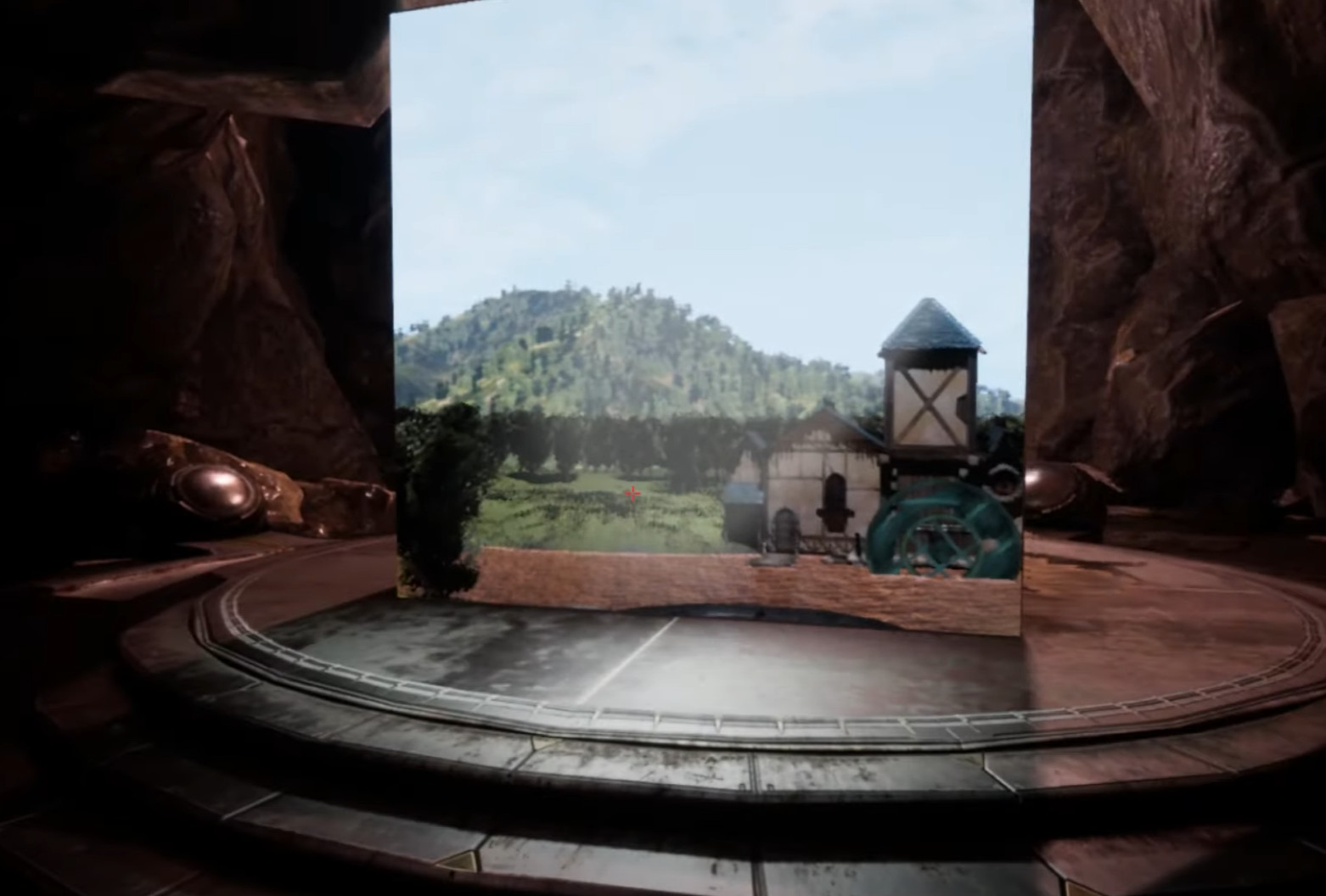 Non-Euclidean geometry portal room demo screenshot