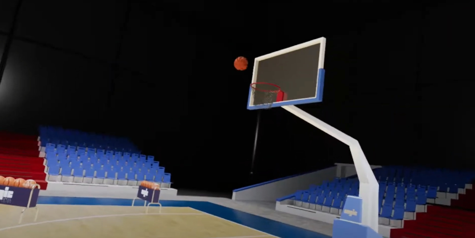 VR basketball free-throw demo screenshot