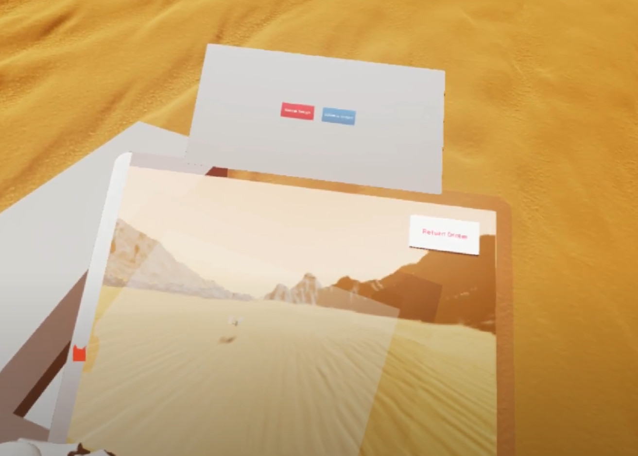 VR Mars drone tablet controls demo screenshot